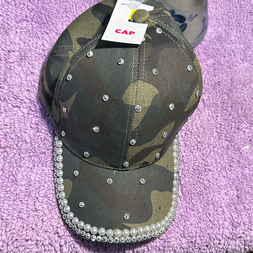 Camouflage Rhinestone Baseball Cap
